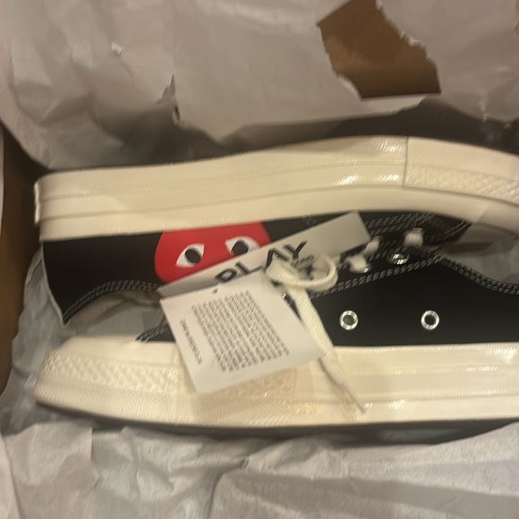 Converse CDG Black and White Sneakers unisex men’s 7, women’s 9 - Picture 8 of 8